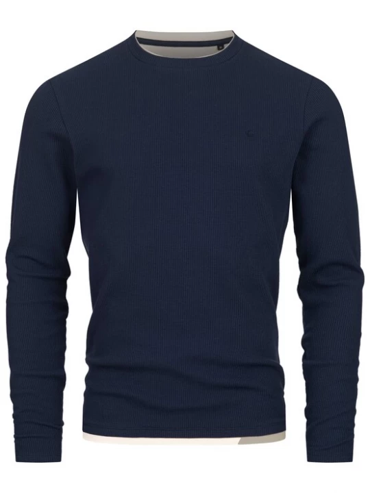 Foto van product INDICODE JEANS Shirt 'Valwald' marine / wolwit