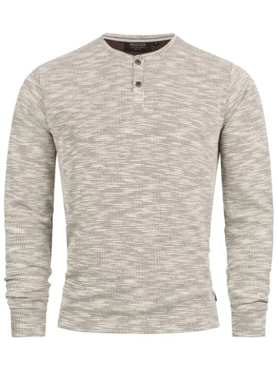 Foto van product INDICODE JEANS Shirt ' Vitus ' lichtbruin / wit