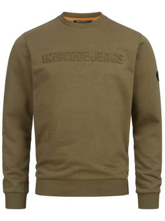 Foto van product INDICODE JEANS Sweatshirt ' Avant ' olijfgroen / zwart