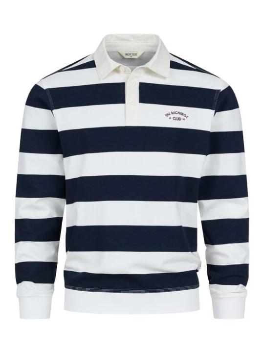Foto van product INDICODE JEANS Sweatshirt 'Lemon' donkerblauw / wit