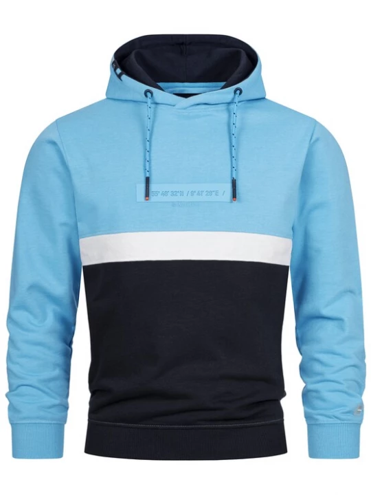 Foto van product INDICODE JEANS Sweatshirt ' Magnus ' blauw / zwart / wit