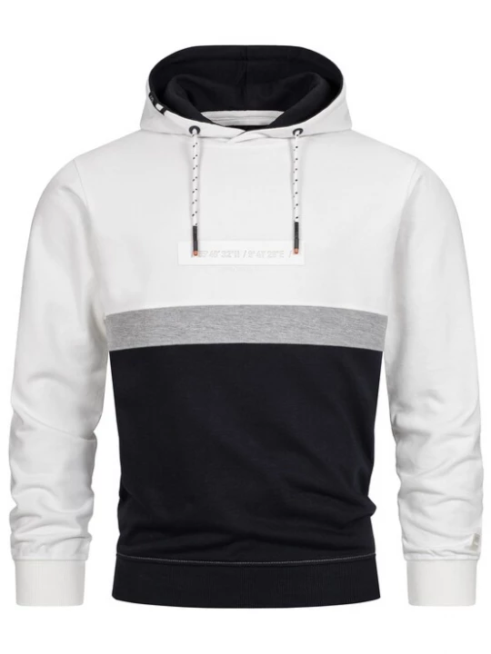 Foto van product INDICODE JEANS Sweatshirt ' Magnus ' grijs / zwart / wit