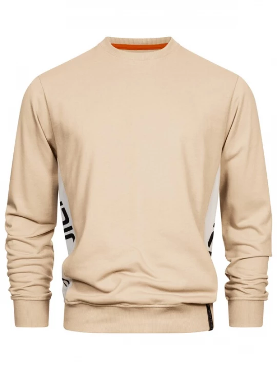 Foto van product INDICODE JEANS Sweatshirt 'Nilon' champagne / zwart / wit