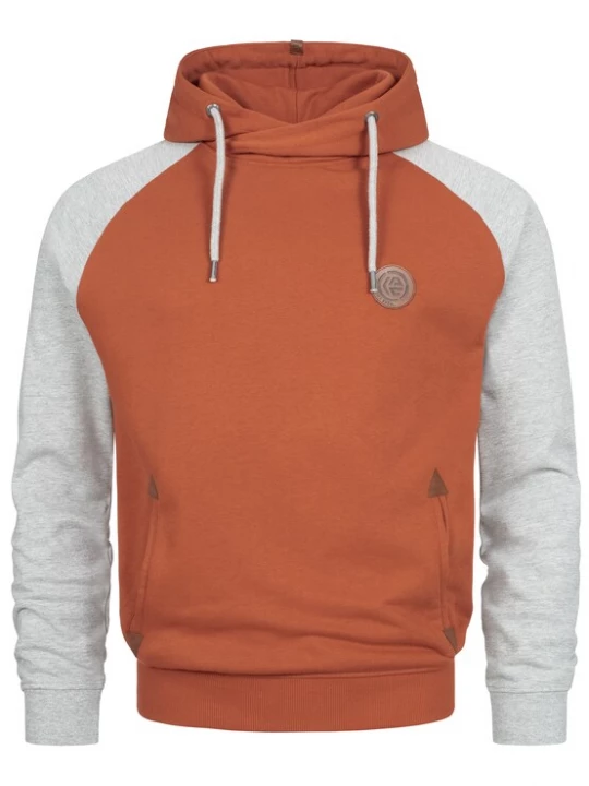 Foto van product INDICODE JEANS Sweatshirt 'Rowland' grijs / donkeroranje