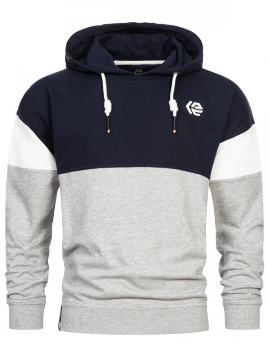 Foto van product INDICODE JEANS Sweatshirt 'Ziggy' nachtblauw / zilvergrijs / grijs gemêleerd