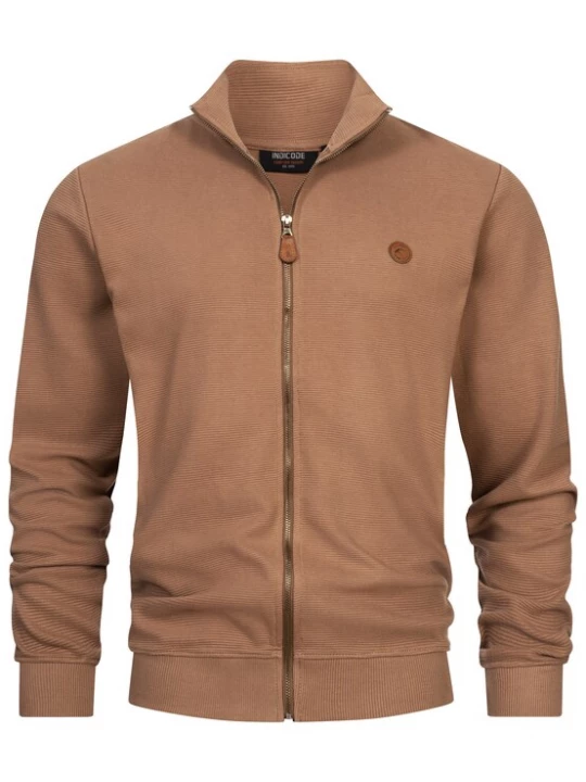 Foto van product INDICODE JEANS Sweatvest 'Guadalupe' bruin