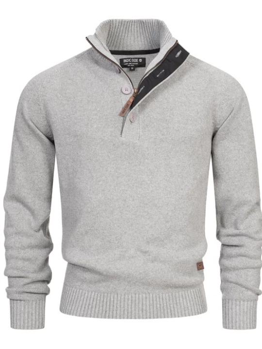 Foto van product INDICODE JEANS Trui 'INIsalu' grijs