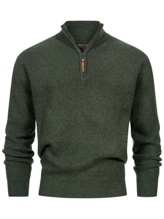 Foto van product INDICODE JEANS Trui 'INPeace' donkergroen