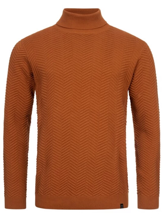 Foto van product INDICODE JEANS Trui 'Saini' donkeroranje