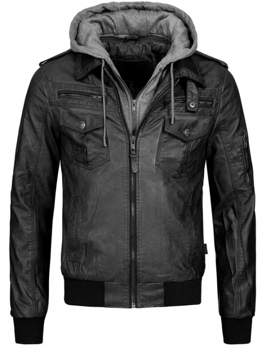 Foto van product INDICODE JEANS Tussenjas 'Aaron' grijs / zwart