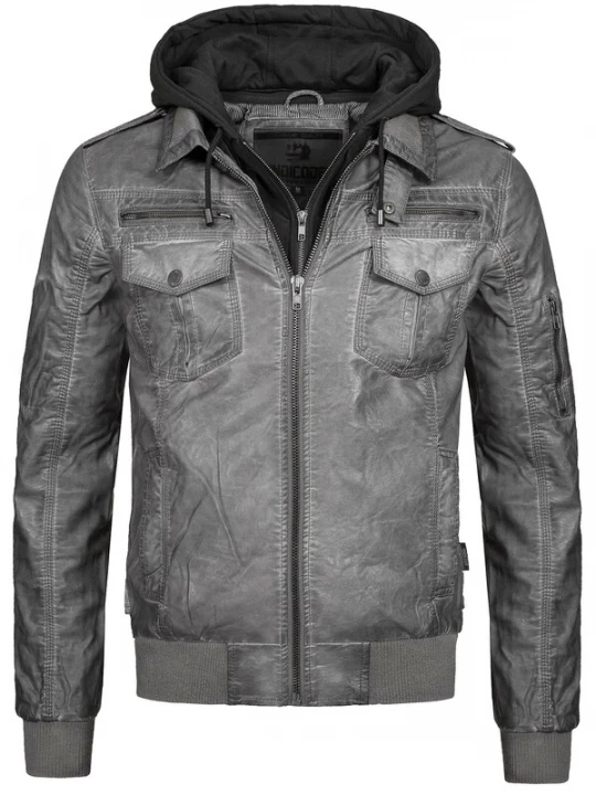 Foto van product INDICODE JEANS Tussenjas 'Aaron' rookgrijs
