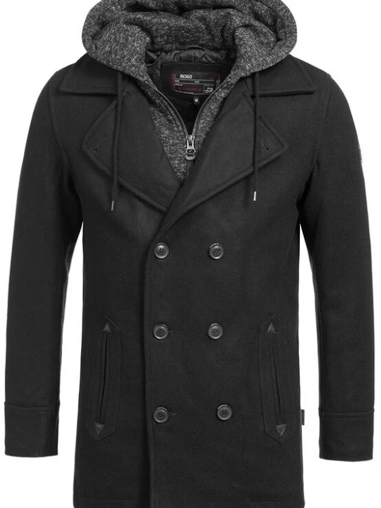 Foto van product INDICODE JEANS Tussenjas 'Cliff' donkergrijs / zwart