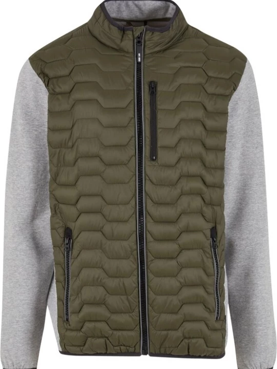 Foto van product INDICODE JEANS Tussenjas 'Erlan' grijs gemêleerd / olijfgroen