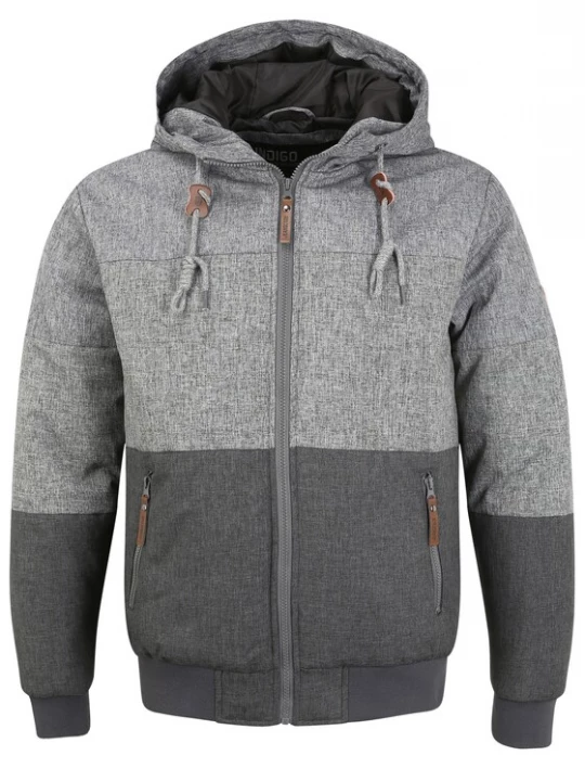 Foto van product INDICODE JEANS Tussenjas 'Hannibal' donkergrijs / grijs gemêleerd