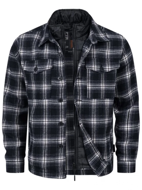 Foto van product INDICODE JEANS Tussenjas 'INDjango' zwart / wit