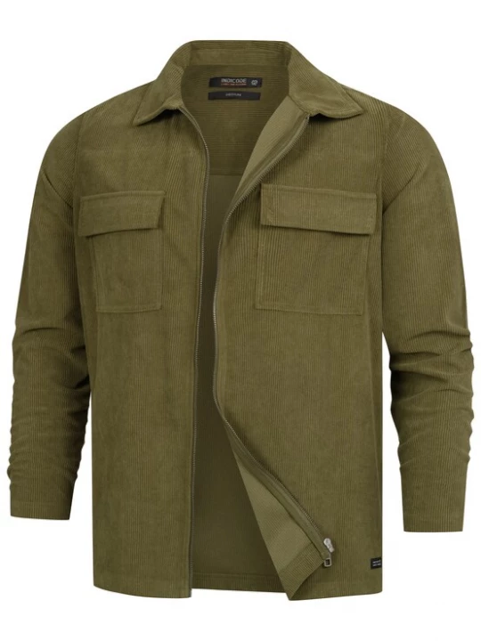 Foto van product INDICODE JEANS Tussenjas 'Nemoto' donkergroen