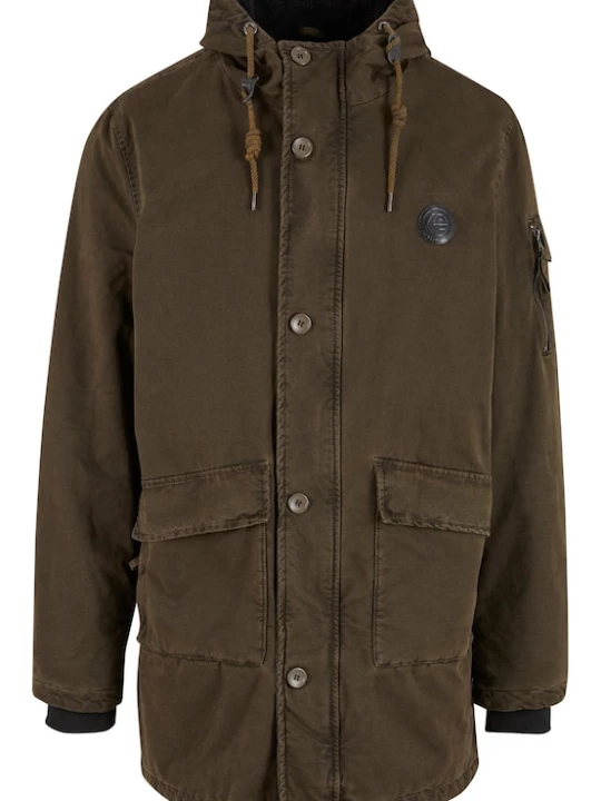 Foto van product INDICODE JEANS Tussenparka 'Idahoe' olijfgroen