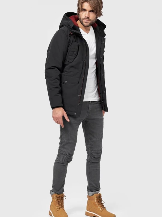 Foto van product INDICODE JEANS Tussenparka 'Ocala' zwart