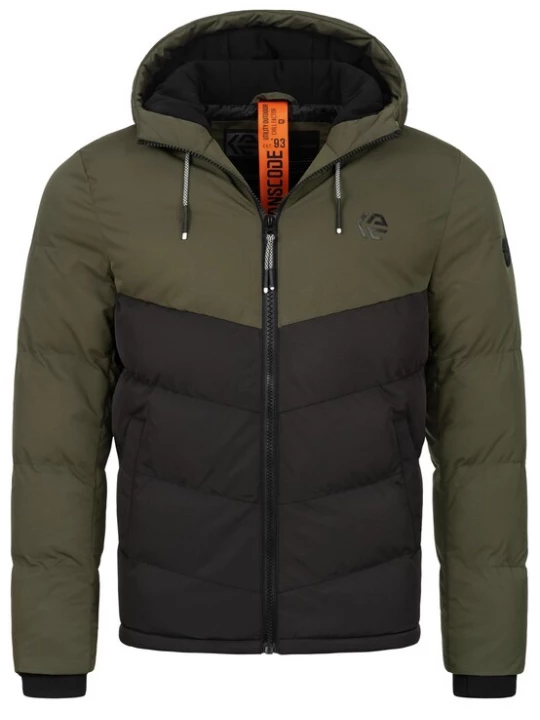 Foto van product INDICODE JEANS Winterjas 'Agiotis' groen / zwart