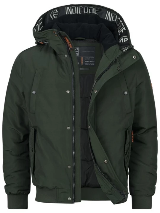 Foto van product INDICODE JEANS Winterjas 'Albanos ' olijfgroen