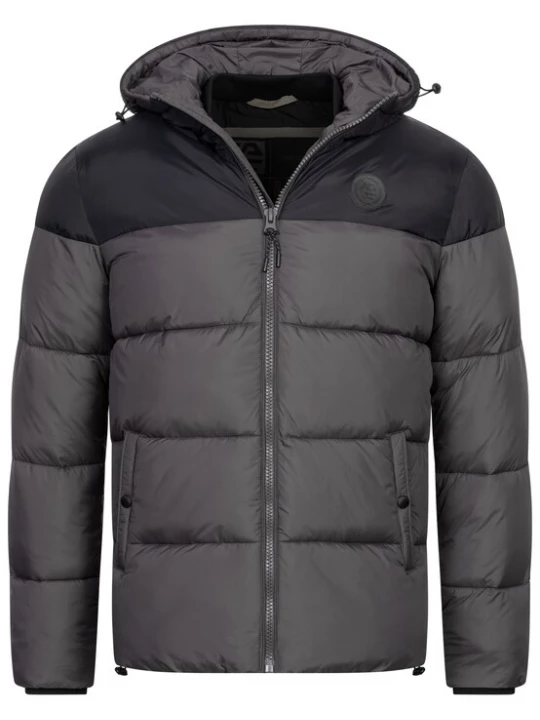 Foto van product INDICODE JEANS Winterjas 'Biviano' antraciet / zwart