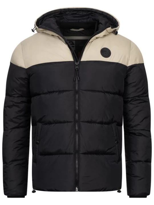 Foto van product INDICODE JEANS Winterjas 'Biviano' ecru / antraciet