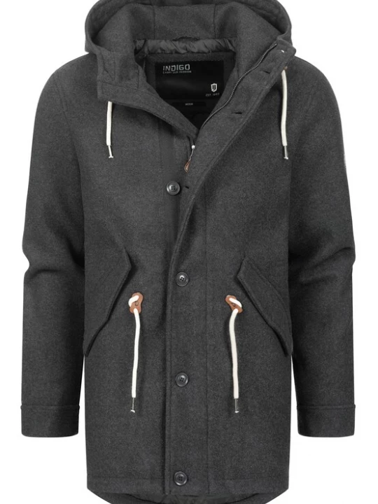 Foto van product INDICODE JEANS Winterjas ' Christof ' donkergrijs