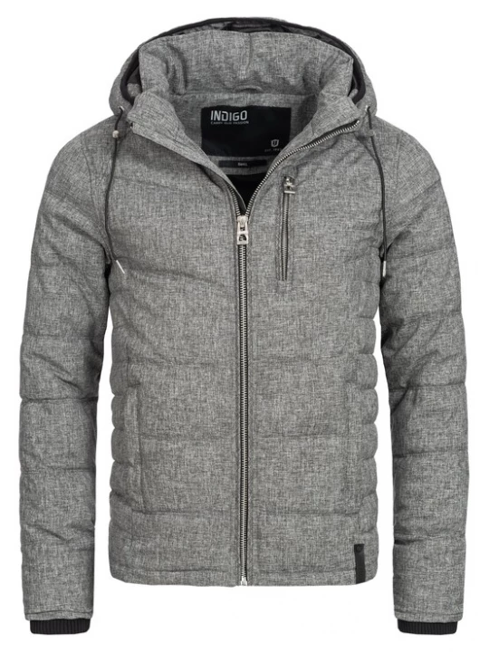 Foto van product INDICODE JEANS Winterjas 'Circus' grijs gemêleerd