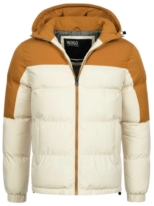 Foto van product INDICODE JEANS Winterjas 'Danix' crème / bruin