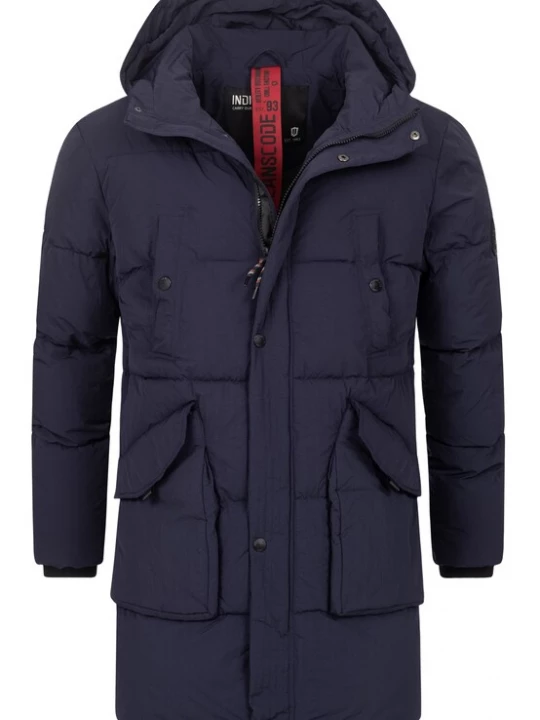 Foto van product INDICODE JEANS Winterjas 'Dexter' navy / zwart