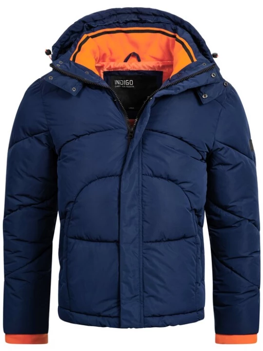 Foto van product INDICODE JEANS Winterjas 'Dunlap' marine / zwart