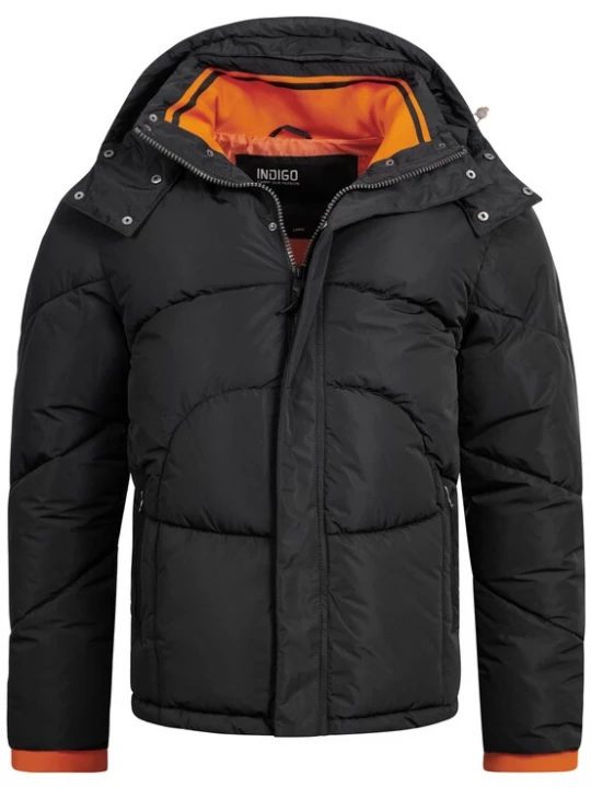 Foto van product INDICODE JEANS Winterjas 'Dunlap' oranje / zwart