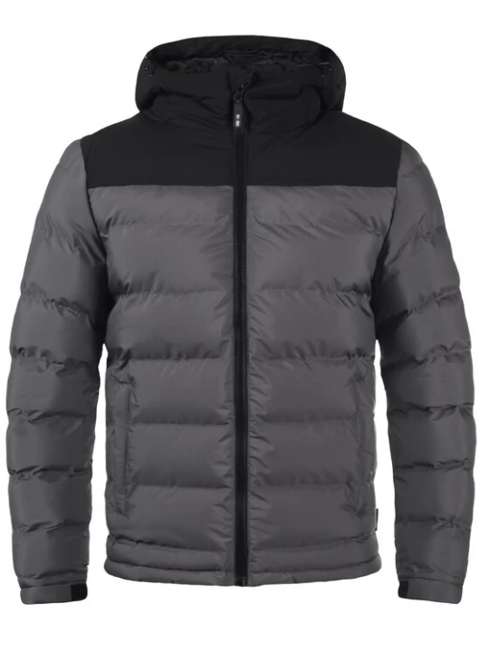 Foto van product INDICODE JEANS Winterjas 'Gaius' donkergrijs / zwart