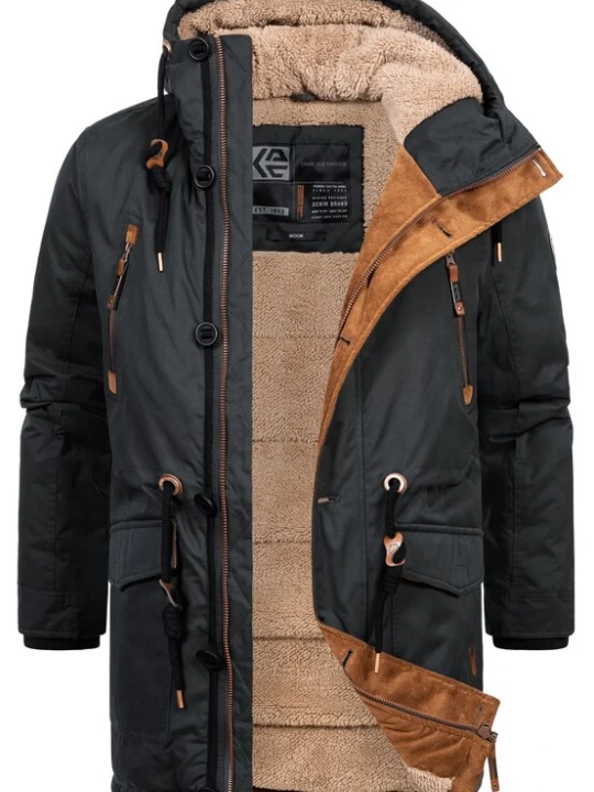 Foto van product INDICODE JEANS Winterjas ' Gillespie ' donkergrijs