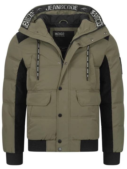 Foto van product INDICODE JEANS Winterjas groen / zwart