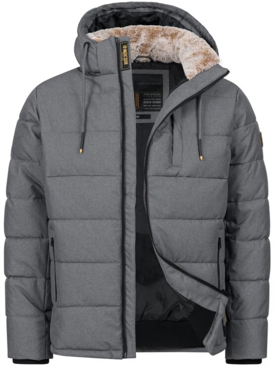 Foto van product INDICODE JEANS Winterjas 'Hebero' grijs