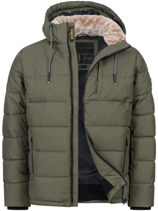 Foto van product INDICODE JEANS Winterjas 'Hebero' groen
