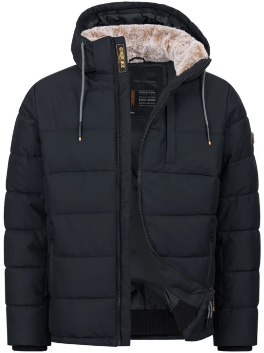 Foto van product INDICODE JEANS Winterjas 'Hebero' zwart
