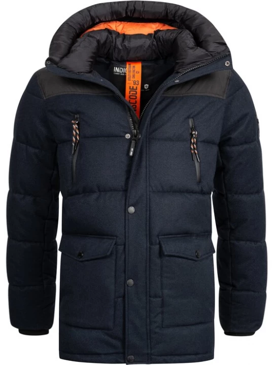 Foto van product INDICODE JEANS Winterjas 'Krem' navy / zwart