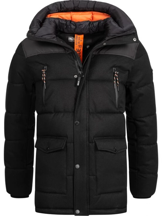 Foto van product INDICODE JEANS Winterjas 'Krem' zwart