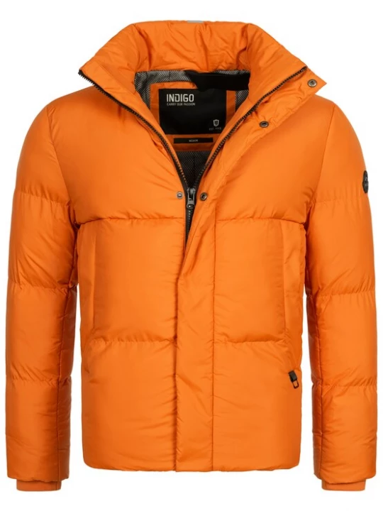Foto van product INDICODE JEANS Winterjas 'Lanse' oranje / zwart
