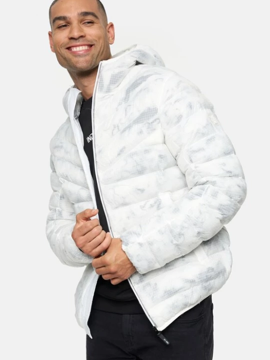 Foto van product INDICODE JEANS Winterjas ' Livia ' grijs / wit