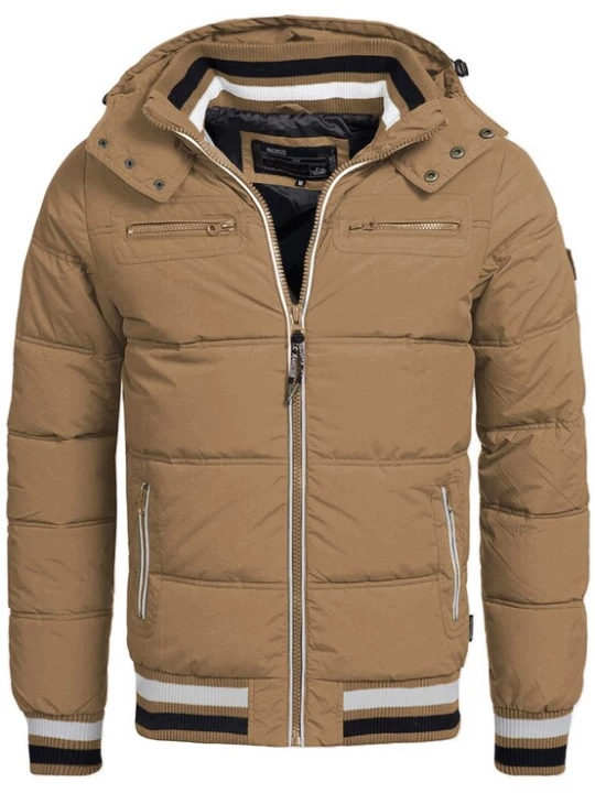 Foto van product INDICODE JEANS Winterjas 'Marlon' brokaat / zwart / wit