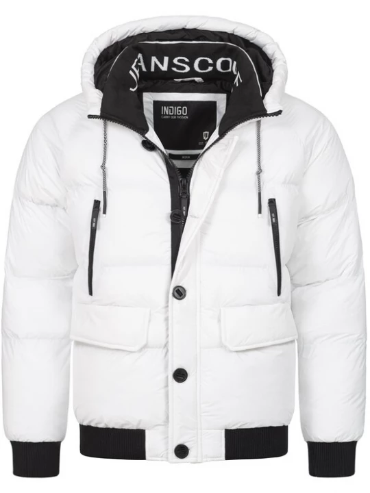 Foto van product INDICODE JEANS Winterjas 'Paulix' zwart / wit