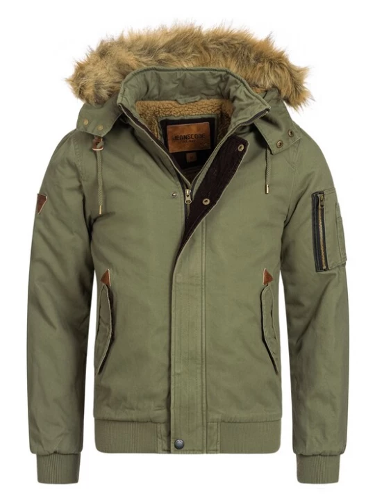Foto van product INDICODE JEANS Winterjas 'Pennington' olijfgroen