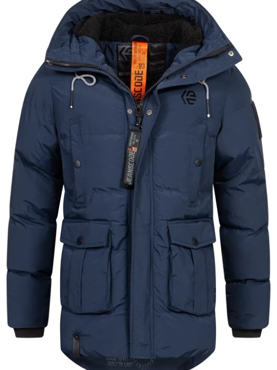 Foto van product INDICODE JEANS Winterjas ' Rene ' navy / zwart