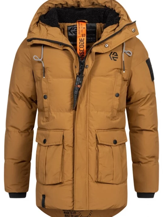 Foto van product INDICODE JEANS Winterjas ' Rene ' sepia / zwart