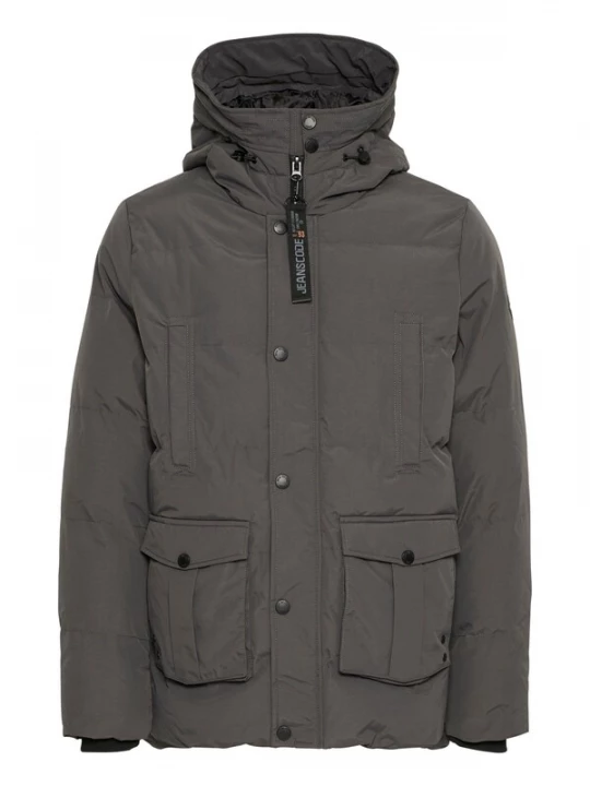 Foto van product INDICODE JEANS Winterjas 'Sticks' donkergrijs