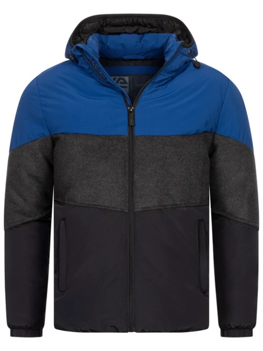 Foto van product INDICODE JEANS Winterjas 'Urban' blauw / grijs / zwart