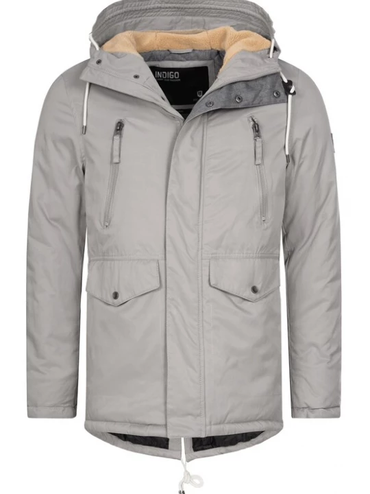 Foto van product INDICODE JEANS Winterparka 'Loaf ' grijs